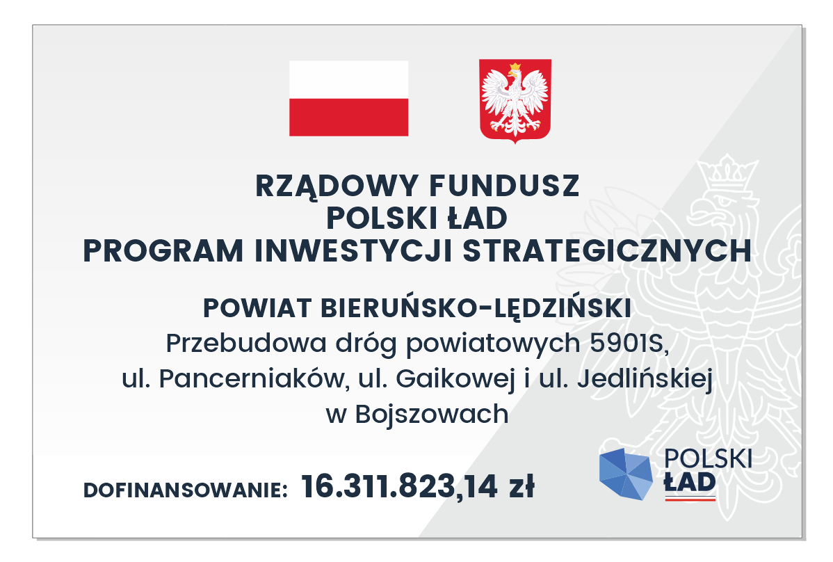 Tablica informacyjna Polski Ład